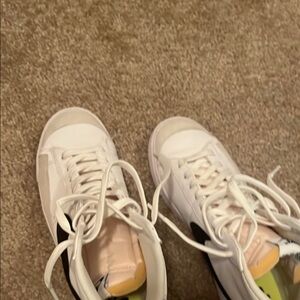 Nike White and Black Athletic Shoes